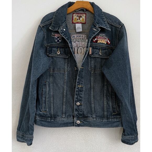 Cinch Denim Jacket Men S Blue National Finals 2010 USTRC Rodeo Western Cowboy